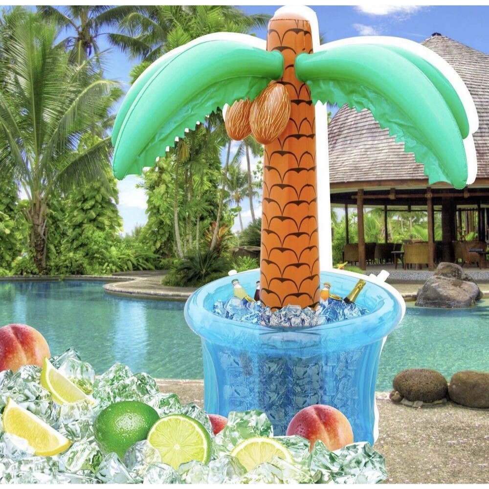63'' Inflatable Palm Tree Cooler Summer Swimming Party Decor Floating Drink READ - Picture 2 of 10